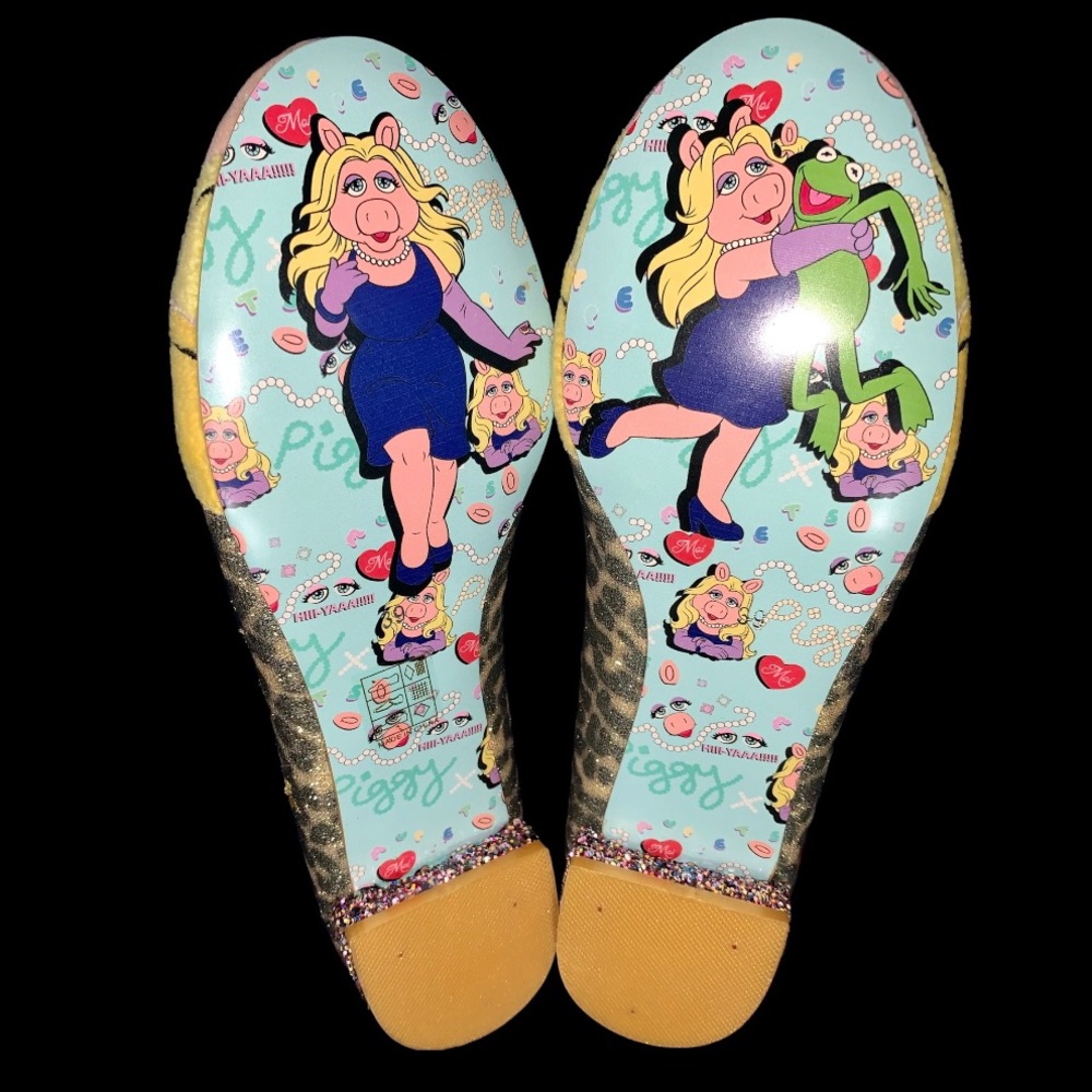 Irregular Choice Disney MUPPETS Miss Piggy Cheetah flat shoes sz 39 EU 8 1/2 US - Picture 11 of 14